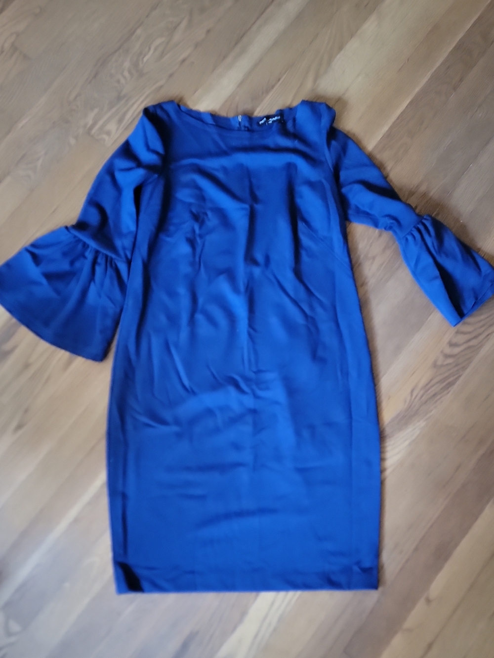 Pietro Brunelli Royal Blue Midi Dress with Bell Sleeves